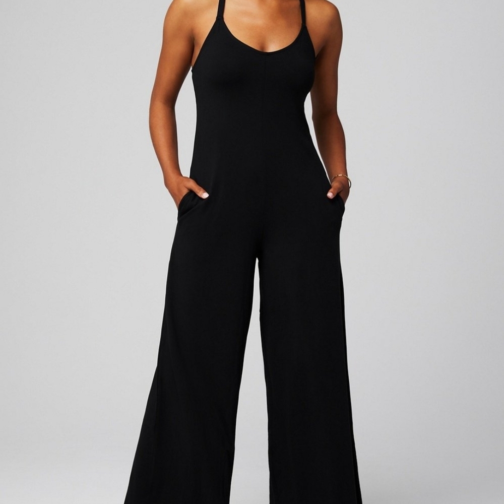 Fabletics Black Cloud Jersey Onsie